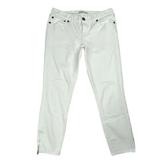 FREE PEOPLE White Skinny Ankle Zip Jean - Picture 2 of 10